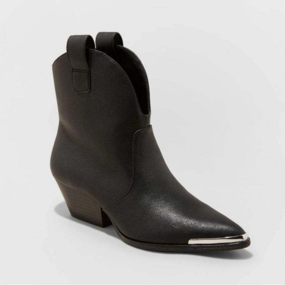 Women's Henley Ankle Boots-Black-Size 7.5-Universal Thread